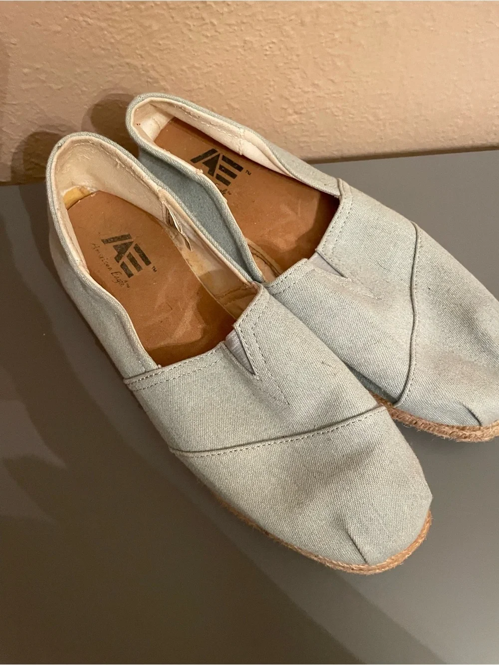 American Eagle Outfitters Denim  Espadrille Platform Slip-On